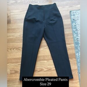Abercrombie & Fitch Black Pleated Trousers
